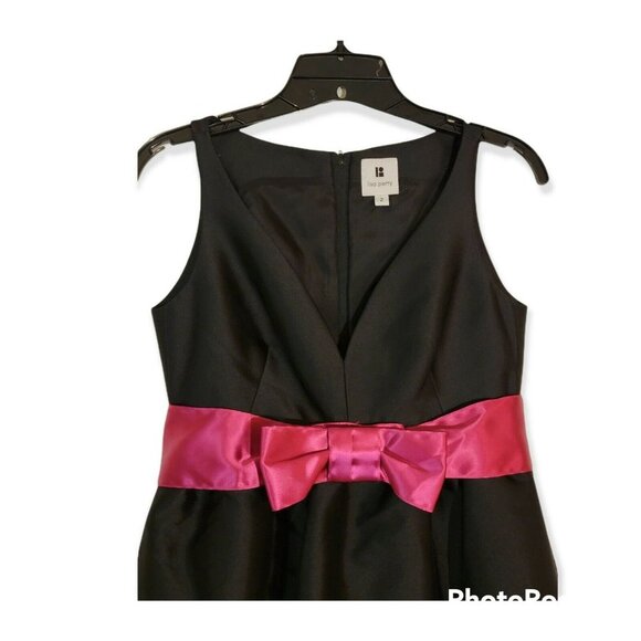 Lisa Perry Black And Pink A Line Cocktail Dress Size 2 - Picture 3 of 6